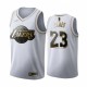 Los Angeles Lakers LeBron James Blanc Golden Edition Maillot