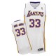 Maillot blanc authentique masculin Abdul-Jabbar NBA - Adidas Los Angeles Lakers & remplaçant 33