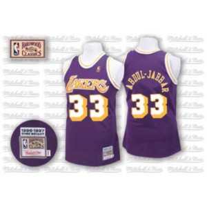 Jersey violet NBA Abdul-Jabbar Throwback authentique masculin - Mitchell et Ness Los Angeles Lakers & 33