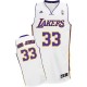 Maillot blanc Abdul-Jabbar NBA Swingman masculine - Adidas Los Angeles Lakers & remplaçant 33