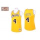 Maillot or NBA Byron Scott Throwback authentique masculin - Mitchell et Ness Los Angeles Lakers & 4