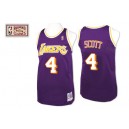 Jersey violet Byron Scott NBA Throwback authentique masculin - Mitchell et Ness Los Angeles Lakers & 4