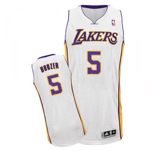 Maillot blanc de NBA Carlos Boozer authentiques hommes - Adidas Los Angeles Lakers & remplaçant 5