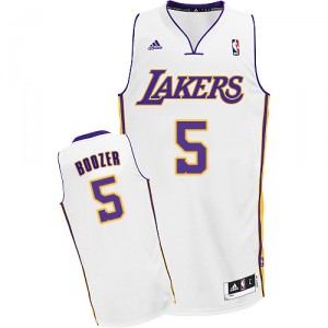 Maillot blanc NBA Carlos Boozer Swingman masculine - Adidas Los Angeles Lakers & remplaçant 5