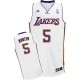 Maillot blanc NBA Carlos Boozer Swingman masculine - Adidas Los Angeles Lakers & remplaçant 5